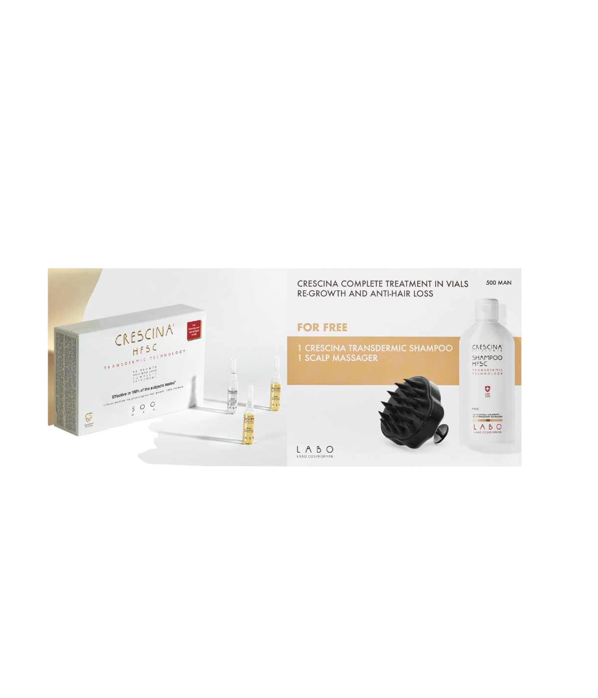 Crescina Transdermic HFSC Complete Woman Promo Pack + Crescina shampoo + Συσκευή μασάζ