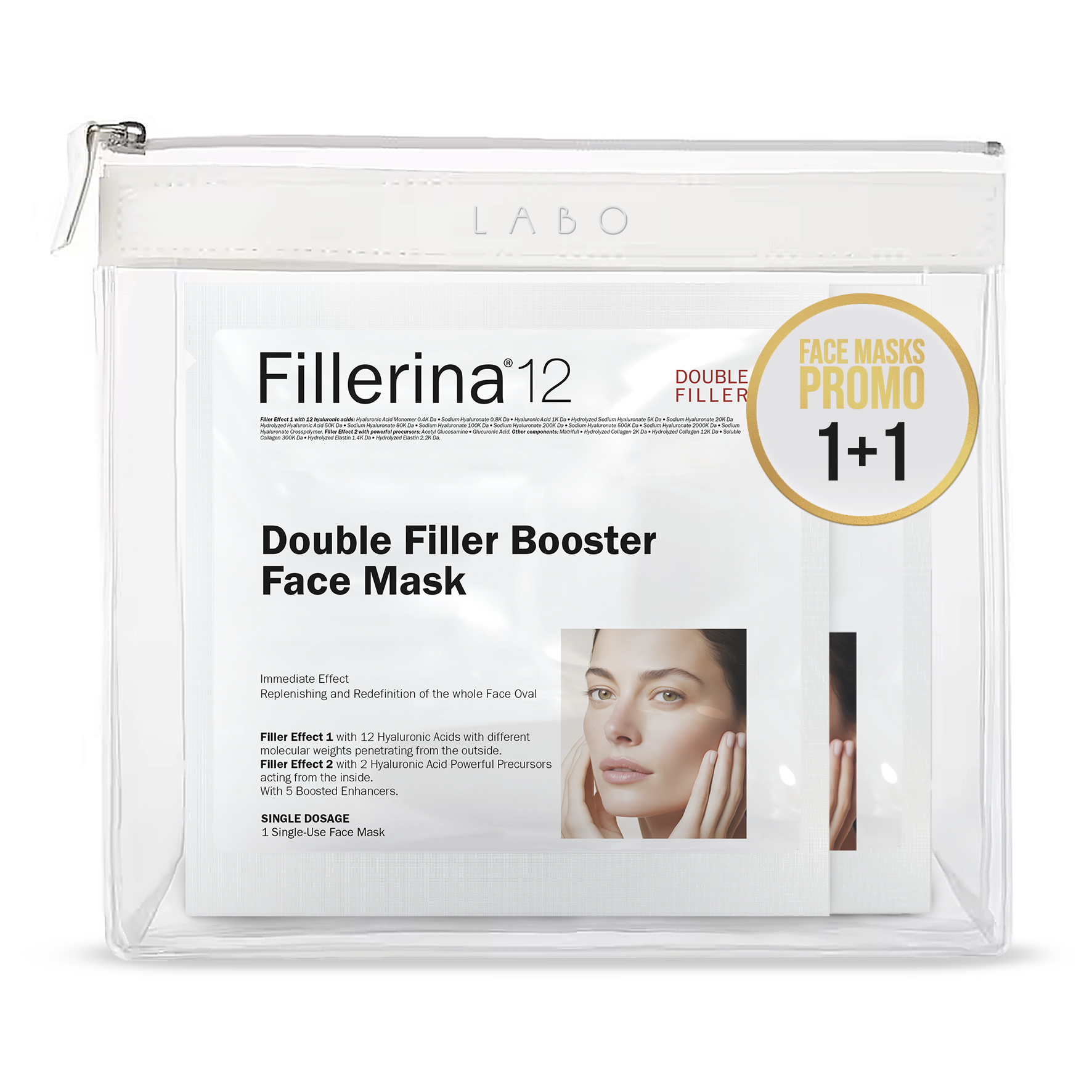 Fillerina 12 Double Filler Booster Face Mask 1 + 1 Δώρο